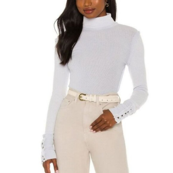 Free People We The Free JoJo Long Sleeve Top Ivory Color XS - Picture 2 of 12